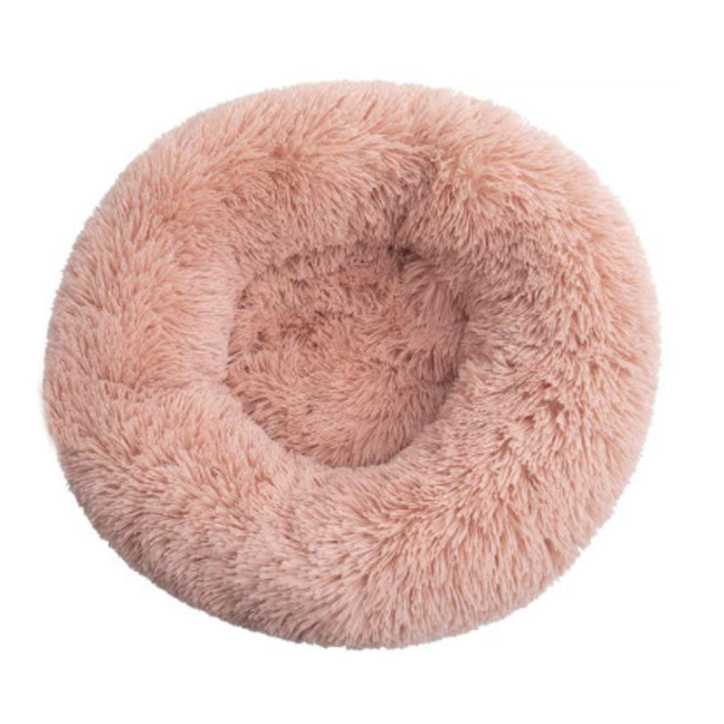 Cozy Donut Bed – Calming Plush Nest for Cats & Small Dogs