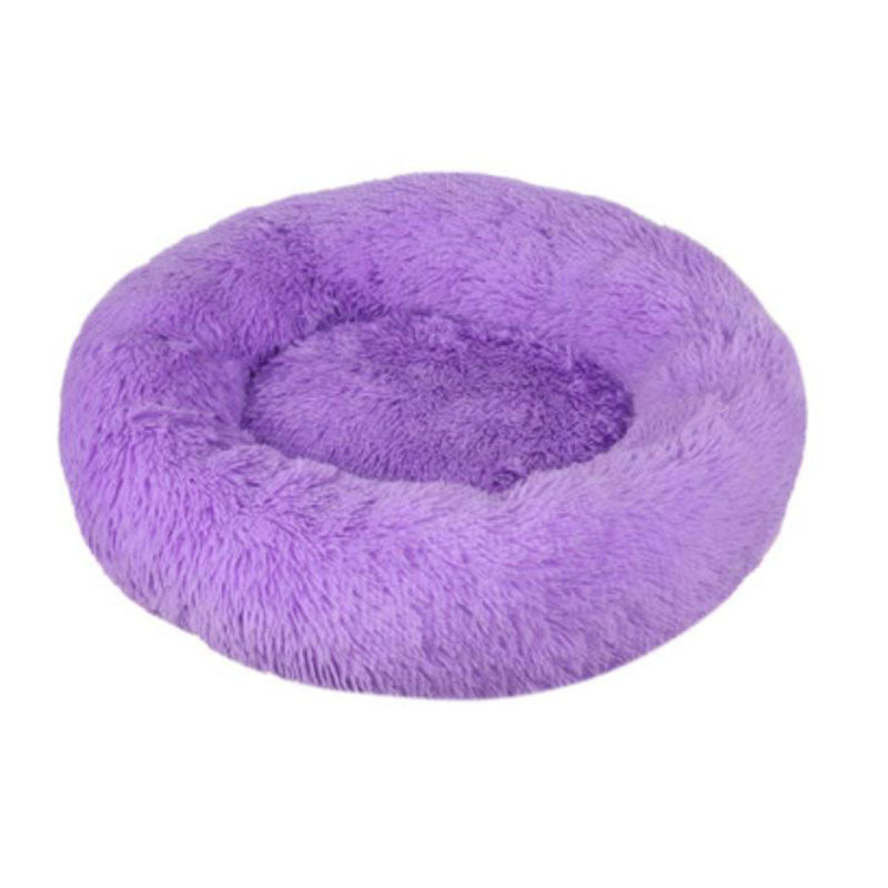 Cozy Donut Bed – Calming Plush Nest for Cats & Small Dogs