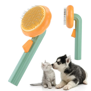 Pumpkin Pet Brush Self Cleaning Dog Cat Brush