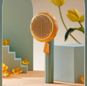 Pumpkin Pet Brush Self Cleaning Dog Cat Brush