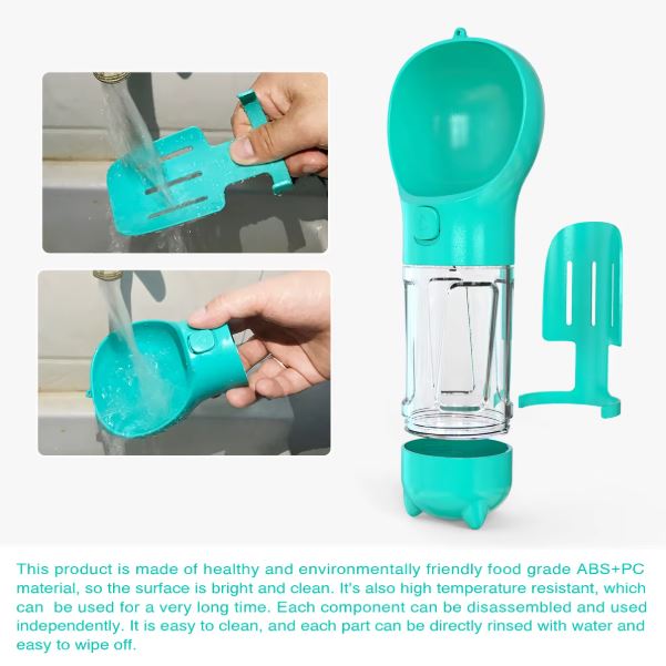 Leak Proof Portable Dog Travel Bottle with Bowl
