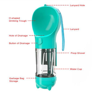 Leak Proof Portable Dog Travel Bottle with Bowl