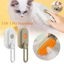 🐾 3-in-1 Pet Grooming Brush – Steam, De-Shed & Detangle