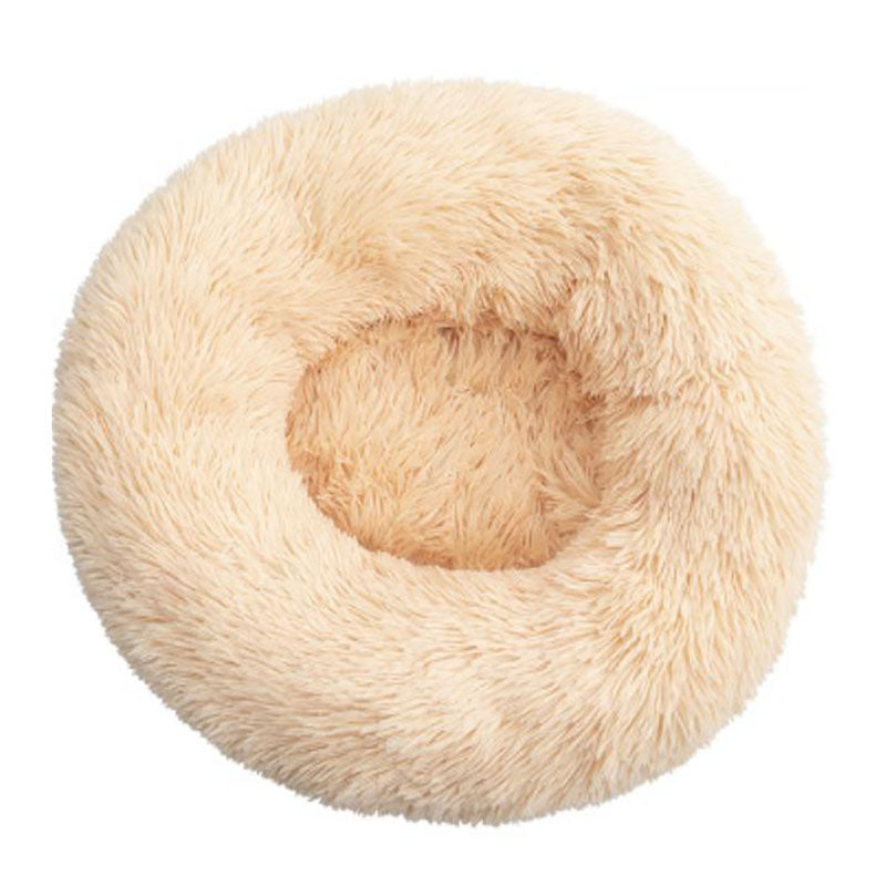 Cozy Donut Bed – Calming Plush Nest for Cats & Small Dogs